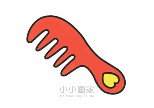 可爱彩色梳子简笔画画法图片步骤- www.chuantongba.top