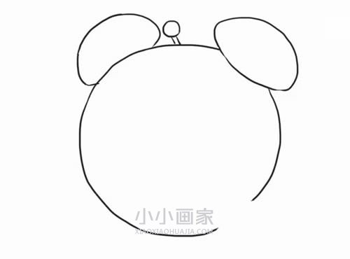 黑白闹钟简笔画画法图片步骤- www.chuantongba.top