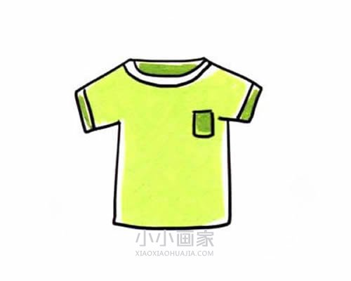 可爱小T恤简笔画画法图片步骤- www.chuantongba.top