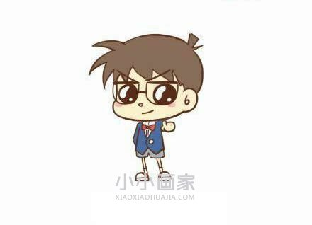 名侦探柯南简笔画画法图片步骤- www.chuantongba.top