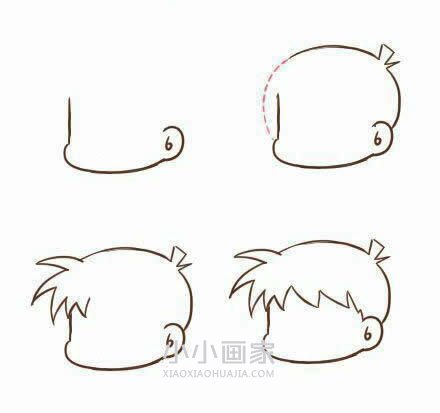 名侦探柯南简笔画画法图片步骤- www.chuantongba.top