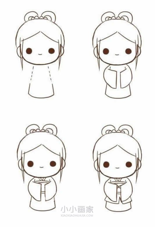 可爱又美丽织女简笔画画法图片步骤- www.chuantongba.top
