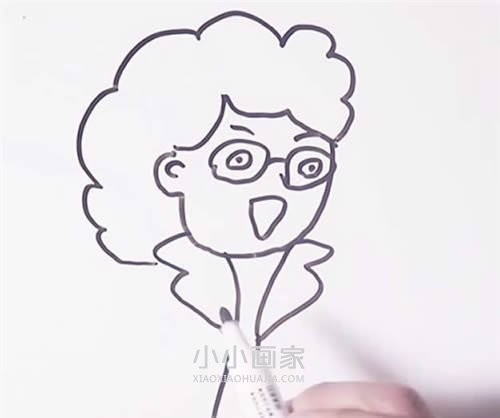 上课的女老师简笔画画法图片步骤- www.chuantongba.top