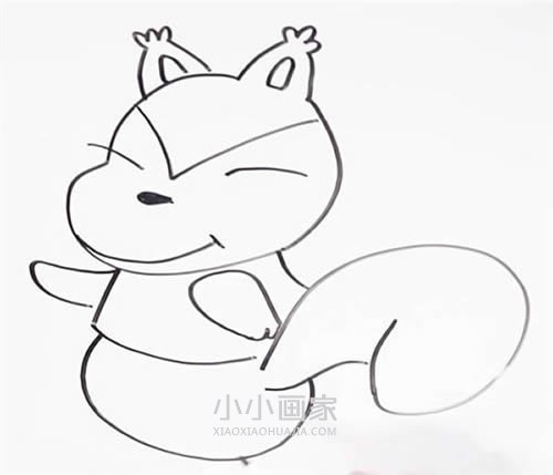 可爱松鼠宝宝简笔画画法图片步骤- www.chuantongba.top