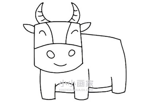 彩色卡通大公牛简笔画画法图片步骤- www.chuantongba.top