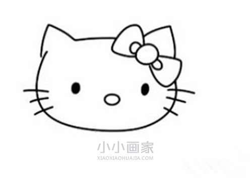 彩色凯蒂猫简笔画画法图片步骤- www.chuantongba.top