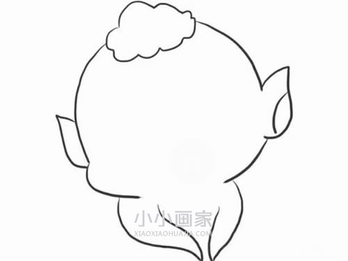 可爱胡巴简笔画画法图片步骤- www.chuantongba.top