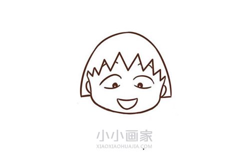 惊喜表情樱桃小丸子简笔画画法图片步骤- www.chuantongba.top