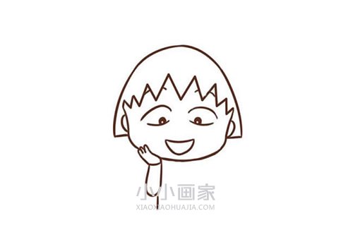 惊喜表情樱桃小丸子简笔画画法图片步骤- www.chuantongba.top