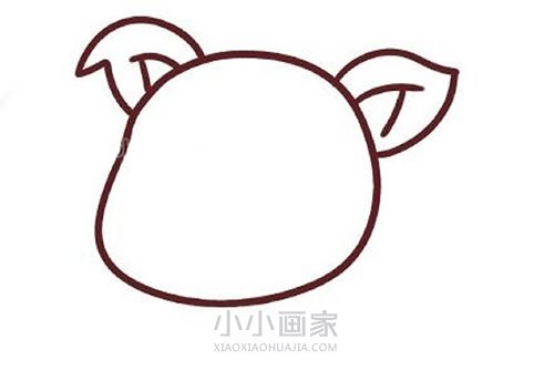 彩色卡通小猪简笔画画法图片步骤- www.chuantongba.top