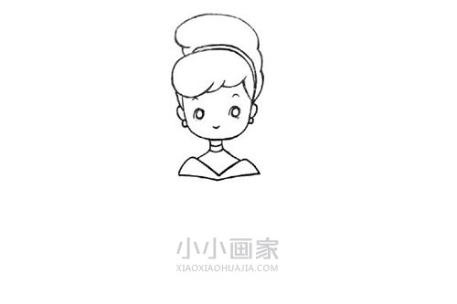 彩色灰姑娘简笔画画法图片步骤- www.chuantongba.top
