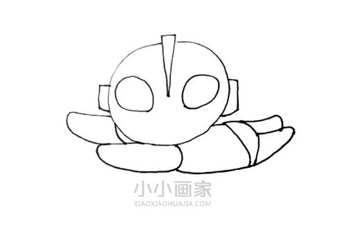 飞行的奥特曼简笔画画法图片步骤- www.chuantongba.top
