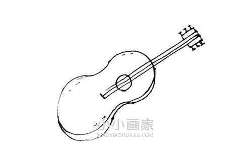 彩色吉他简笔画画法图片步骤- www.chuantongba.top