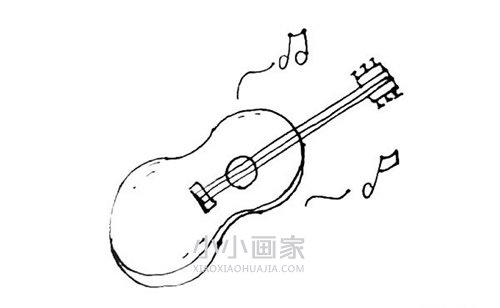 彩色吉他简笔画画法图片步骤- www.chuantongba.top