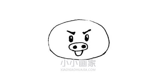 可爱猪猪侠简笔画画法图片步骤- www.chuantongba.top