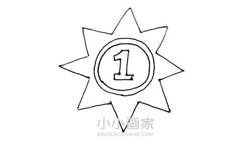 第一名奖章简笔画画法图片步骤- www.chuantongba.top