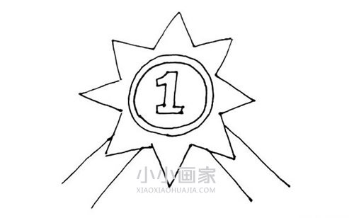 第一名奖章简笔画画法图片步骤- www.chuantongba.top