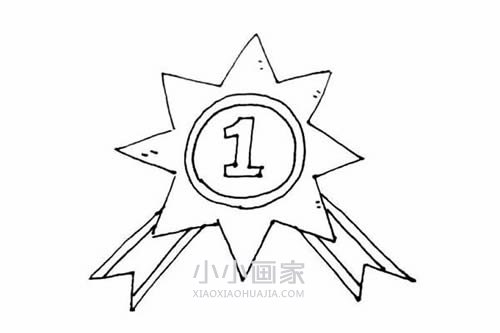 第一名奖章简笔画画法图片步骤- www.chuantongba.top
