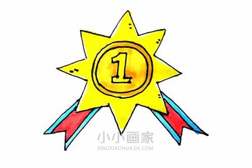第一名奖章简笔画画法图片步骤- www.chuantongba.top