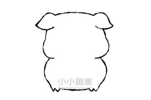 粉色小猪简笔画画法图片步骤- www.chuantongba.top