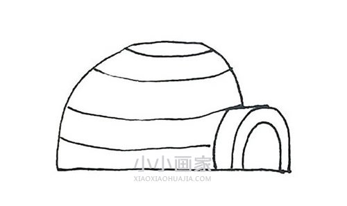 爱斯基摩人冰屋简笔画画法图片步骤- www.chuantongba.top