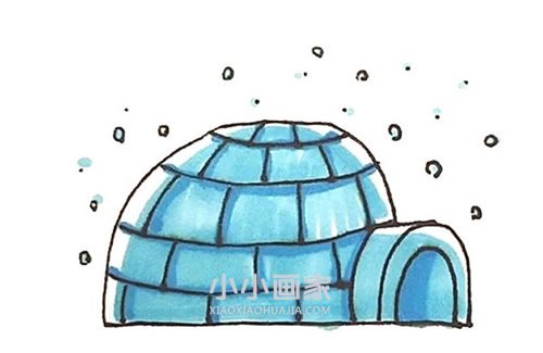 爱斯基摩人冰屋简笔画画法图片步骤- www.chuantongba.top