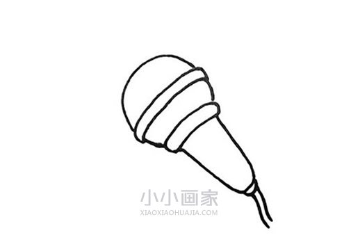 彩色话筒简笔画画法图片步骤- www.chuantongba.top