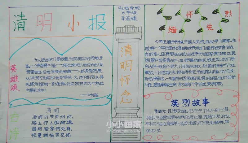 小学六年级清明节手抄报内容资料简单- www.chuantongba.top