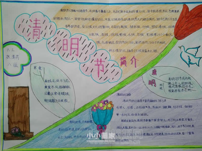 小学六年级清明节手抄报内容资料字少- www.chuantongba.top