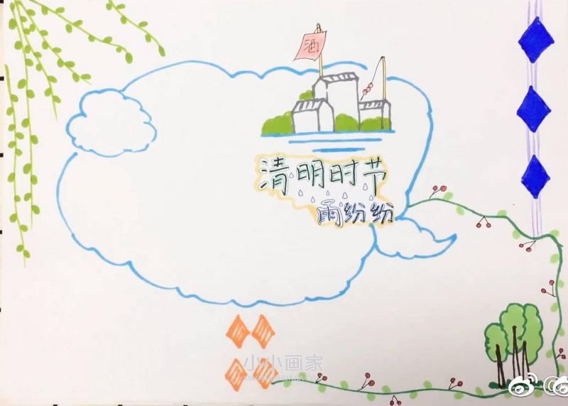 漂亮清明节手抄报绘画- www.chuantongba.top