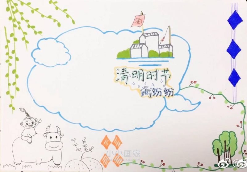 漂亮清明节手抄报绘画- www.chuantongba.top