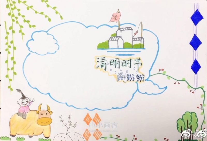 漂亮清明节手抄报绘画- www.chuantongba.top