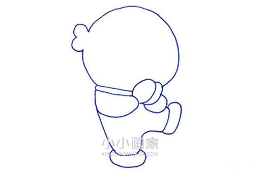 萌萌哒哆啦A梦简笔画画法图片步骤- www.chuantongba.top