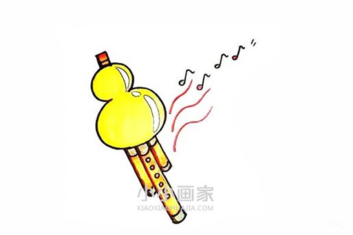 葫芦丝简笔画画法图片步骤- www.chuantongba.top