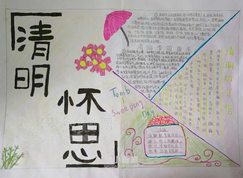 清明小报内容图片二年级- www.chuantongba.top