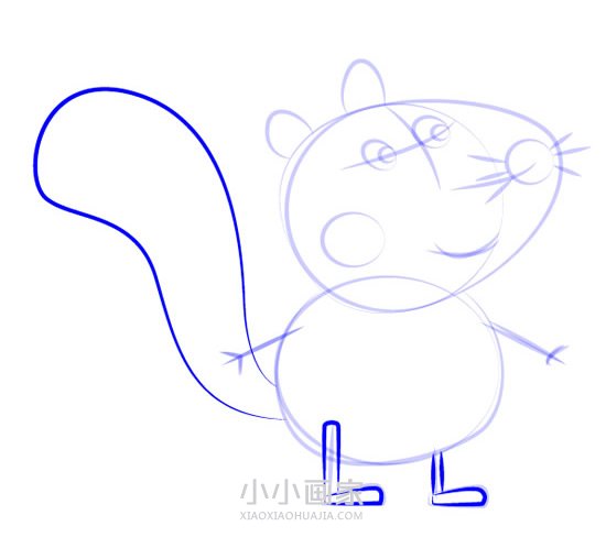 小猪佩奇松鼠西蒙简笔画画法图片步骤- www.chuantongba.top
