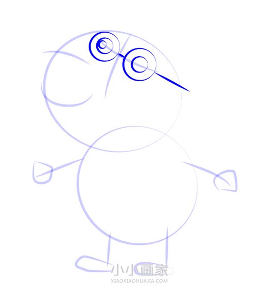 小猪佩奇小马佩德罗简笔画画法图片步骤- www.chuantongba.top