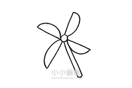 彩色风车简笔画画法图片步骤- www.chuantongba.top