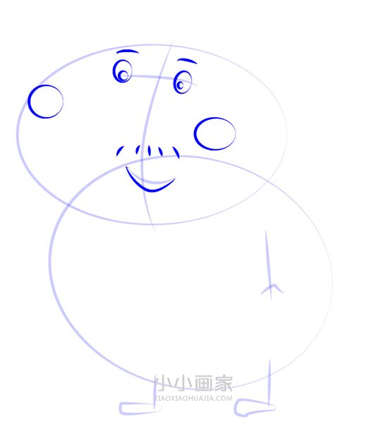 小狗丹尼爸爸简笔画画法图片步骤- www.chuantongba.top