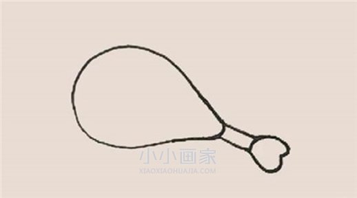 彩色鸡腿简笔画画法图片步骤- www.chuantongba.top