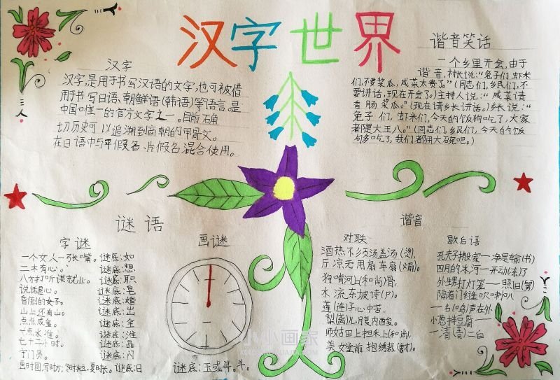 遨游汉字王国手抄报图片内容简单又漂亮五年级- www.chuantongba.top