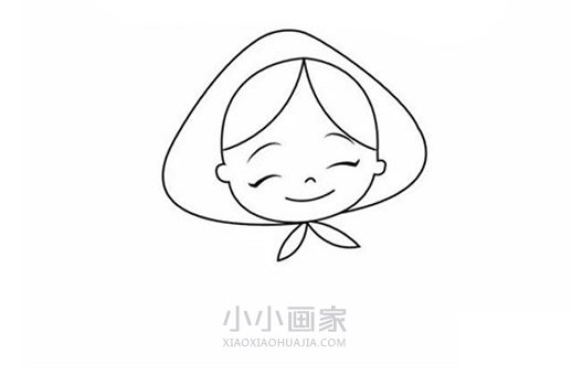 可爱小红帽简笔画画法图片步骤- www.chuantongba.top