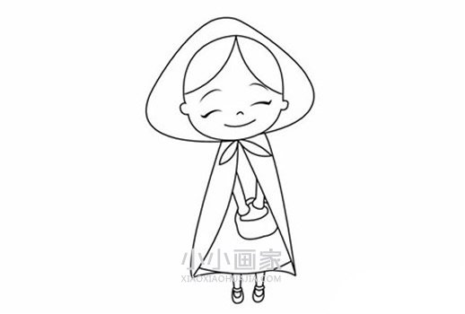 可爱小红帽简笔画画法图片步骤- www.chuantongba.top