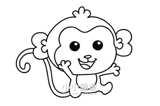 猴子宝宝简笔画画法图片步骤- www.chuantongba.top