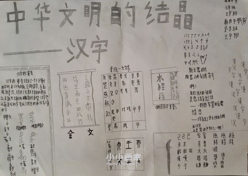 关于汉字的手抄报简单初一- www.chuantongba.top