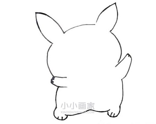快乐的皮卡丘简笔画画法图片步骤- www.chuantongba.top