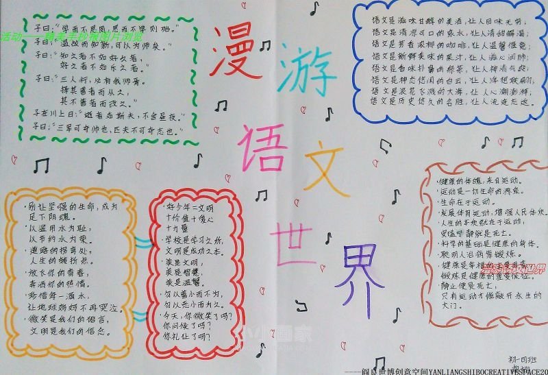 漫游语文世界手抄报内容图片初一- www.chuantongba.top
