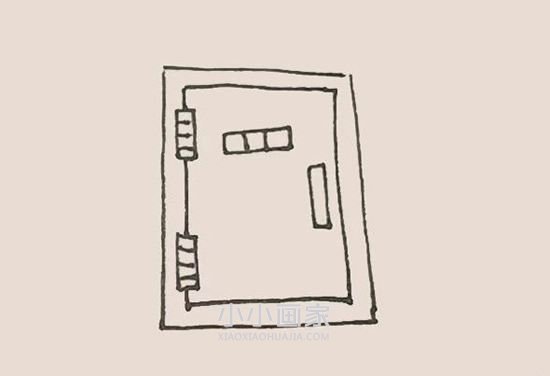 彩色保险柜简笔画画法图片步骤- www.chuantongba.top