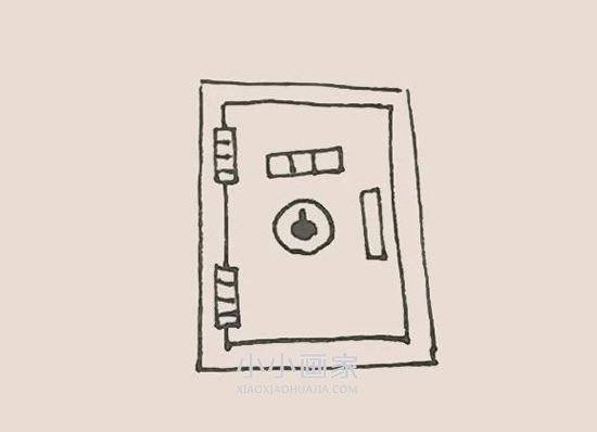 彩色保险柜简笔画画法图片步骤- www.chuantongba.top