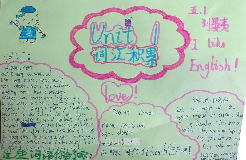 五年级英语词汇积累手抄报简单- www.chuantongba.top